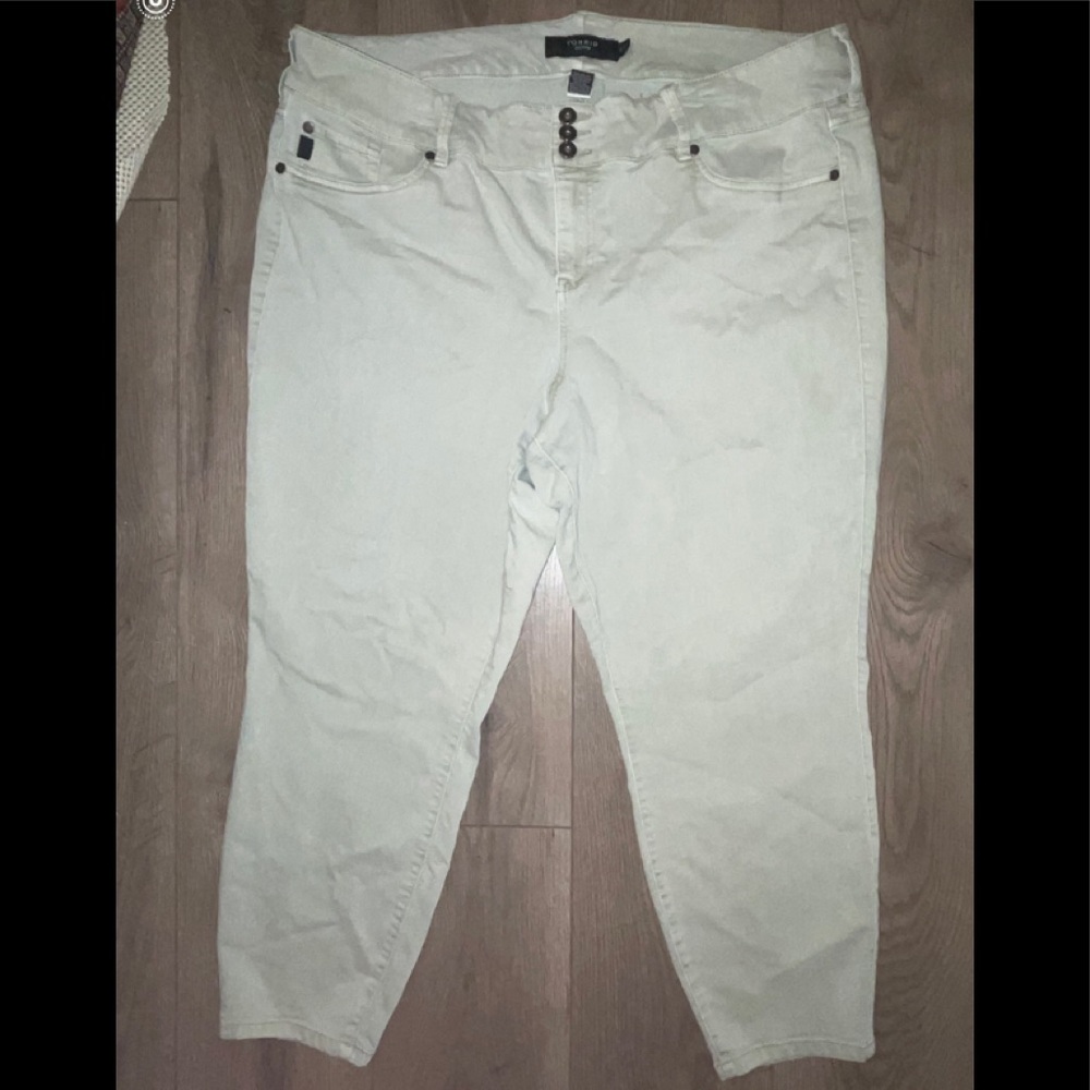 Torrid Denim Green/Beige Pants